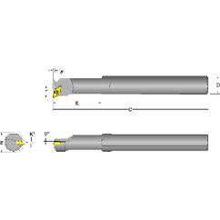 S12S-SDUCL-3 Left Hand 3/4 Shank Indexable Boring Bar - First Tool & Supply