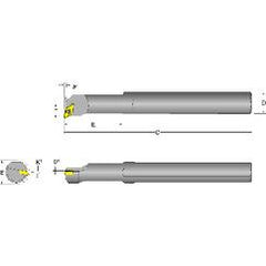 S12S-SDUCL-3 Left Hand 3/4 Shank Indexable Boring Bar - First Tool & Supply