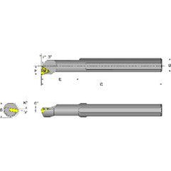 S08M-STUCR-2 Right Hand 1/2 Shank Indexable Boring Bar - First Tool & Supply