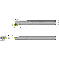 S12S-STUCR-3 Right Hand 3/4 Shank Indexable Boring Bar - First Tool & Supply