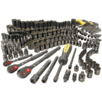 STANLEY® FATMAX® 1/4", 3/8" & 1/2" Drive 229 Piece Matte Black Chrome Mechanic's Tool Set - First Tool & Supply