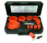 9 Pc. Bi-Metal Electricians and Plumbers Hole Saw Kit - First Tool & Supply