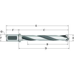 24005H-075F Flanged T-A® Spade Blade Holder - Helical Flute- Series 0.5 - First Tool & Supply