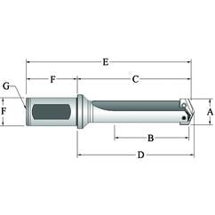 29020S-32FM Flanged T-A® Spade Blade Holder - Straight Flute- Series 2 - First Tool & Supply