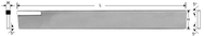 3/32 x1/2 x4-1/2" - RH Brazed Hard Steel - Cut-Off Blade - First Tool & Supply