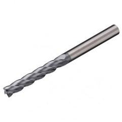 6mm Dia. x 75mm Overall Length 3-Flute Square End Solid Carbide SE End Mill-Round Shank-Center Cut-AlTiN - First Tool & Supply