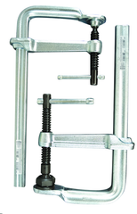 Economy L Clamp - 20" Capacity - 5-1/2" Throat Depth - Heavy Duty Pad - Profiled Rail, Spatter resistant spindle - First Tool & Supply