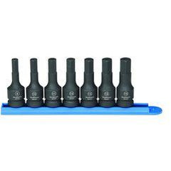 7PC IMPACT HEX SKT ST METRIC 1/2" - First Tool & Supply