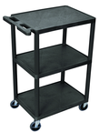 Utility Cart Plus 3 Flat Shelves - 24" x 18" x 42" - First Tool & Supply