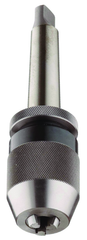 1/32 - 1/2'' Capacity - 3 MT Shank - Keyless Drill Chuck with Integral Shank - First Tool & Supply