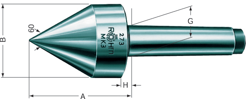 5MT HD 60° Pipe Nose - Live Center - First Tool & Supply