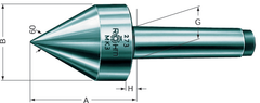 4MT HD 60° Pipe Nose - Live Center - First Tool & Supply