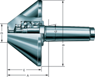 5MT HD 60° Bull Nose - Live Center - First Tool & Supply