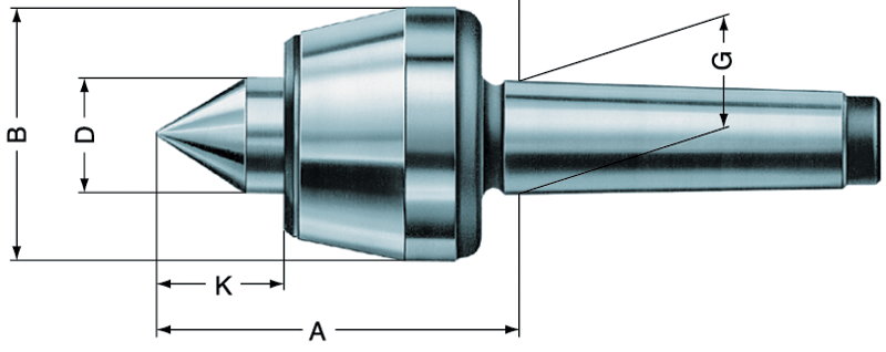 6MT Revolving Tailstock Standard - Live Center - First Tool & Supply