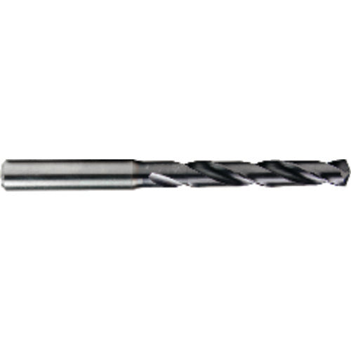 1.9 mm Dia. × 3 mm Shank × 16 mm Flute Length × 45 mm OAL, TiAlN, 2xD Flute, Solid Carbide Drill - First Tool & Supply