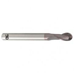 1.6mm Dia. - 50mm OAL - Carbide - Ball End HP End Mill-2 FL - First Tool & Supply