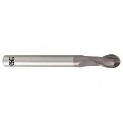 1.6mm Dia. - 50mm OAL - Carbide - Ball End HP End Mill-2 FL - First Tool & Supply