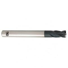 12mm Dia. x 110mm Overall Length 4-Flute 2mm C/R Solid Carbide SE End Mill-Round Shank-Center Cutting-TiALN - First Tool & Supply