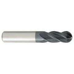 3/16" Dia. - 2" OAL - Carbide - Ball End HP End Mill-4 FL - First Tool & Supply