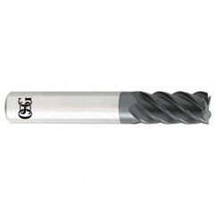 9/16 x 9/16 x 1-1/8 x 3-1/2 5Fl  C/R Carbide End Mill - TiALN - First Tool & Supply