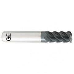 9/16 x 9/16 x 1-1/8 x 3-1/2 5Fl  C/R Carbide End Mill - TiALN - First Tool & Supply