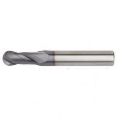 1/4x1/4x3/4x2-1/2 Ball Nose 2FL Carbide End Mill-Round Shank-TiAlN - First Tool & Supply