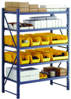 52 x 26 x 78" - Welded Frame Single Straight Shelving Starter Unit (Gray) - First Tool & Supply
