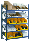 52 x 24 x 78" - Welded Frame Single Tilt Shelving Starter Unit (Gray) - First Tool & Supply