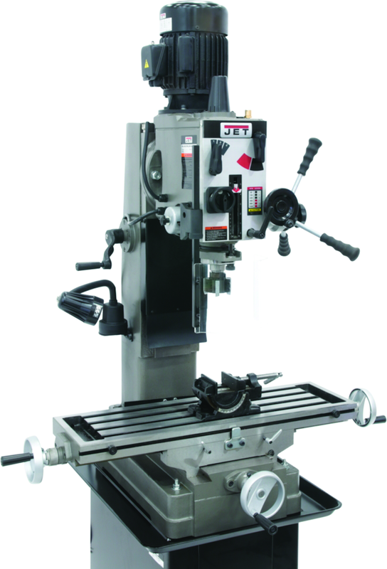 JMD-45GH Geared Head Square Column Mill Drill with Newall DP700 2-Axis DRO & X-Powerfeed - First Tool & Supply