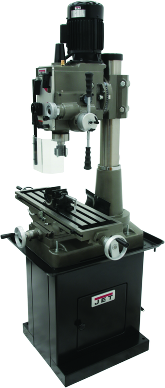 JMD-45GHPF Geared Head Square Column Mill Drill with Power Downfeed with DP700 2-Axis DRO - First Tool & Supply