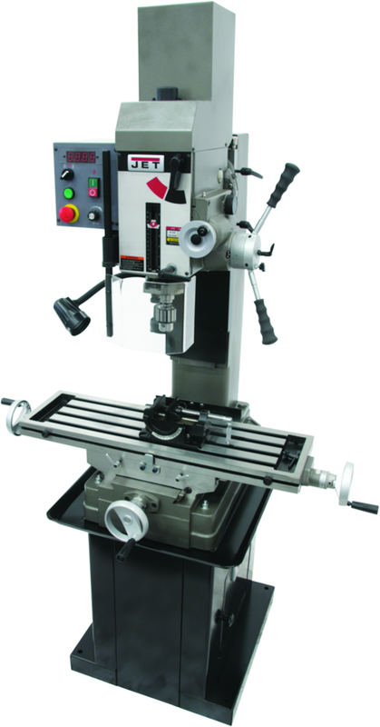 JMD-45VSPFT Variable Speed Geared Head Square Column Mill Drill with Power Downfeed & Newall DP700 2-Axis DRO - First Tool & Supply