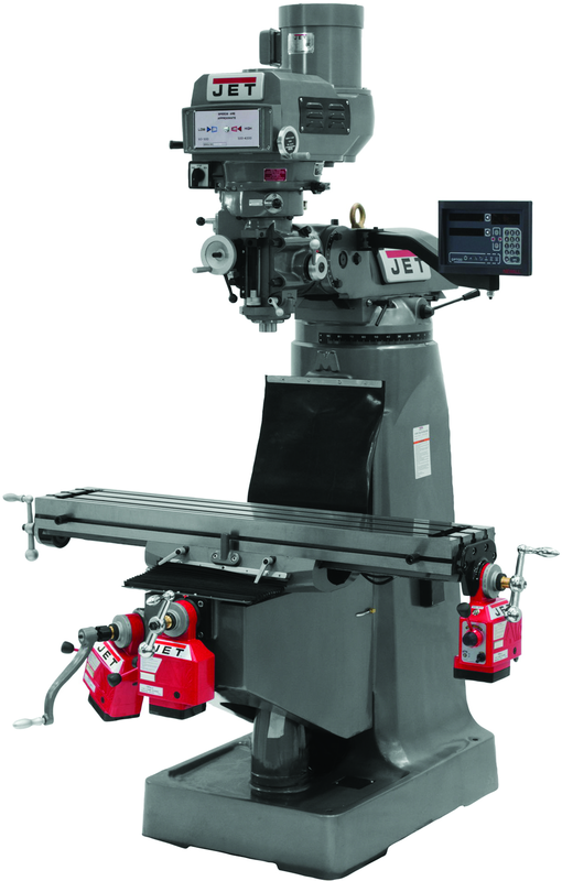 JTM-4VS-1 Mill With 3-Axis ACU-RITE 300S DRO (Quill) With X and Y-Axis Powerfeeds - First Tool & Supply