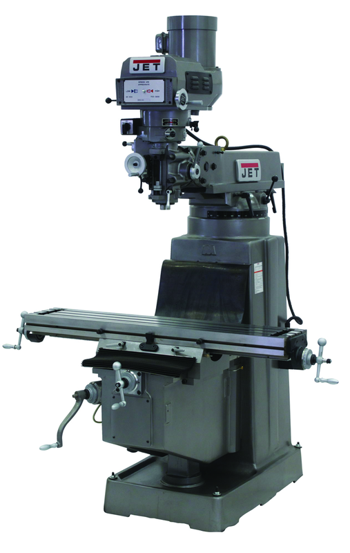 JTM-1050 Mill With 3-Axis ACU-RITE 200S DRO (Quill) With X and Y-Axis Powerfeeds - First Tool & Supply