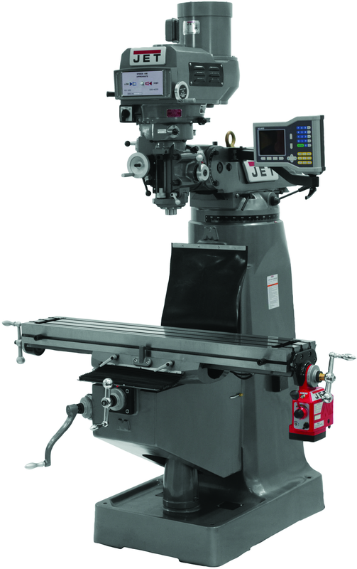 JTM-4VS Mill With ACU-RITE VUE DRO With X-Axis Powerfeed and 6" Riser Block - First Tool & Supply