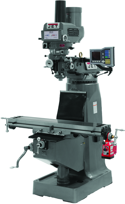 JTM-4VS Mill With 3-Axis ACU-RITE VUE DRO (Knee) With X, Y and Z-Axis Powerfeeds - First Tool & Supply