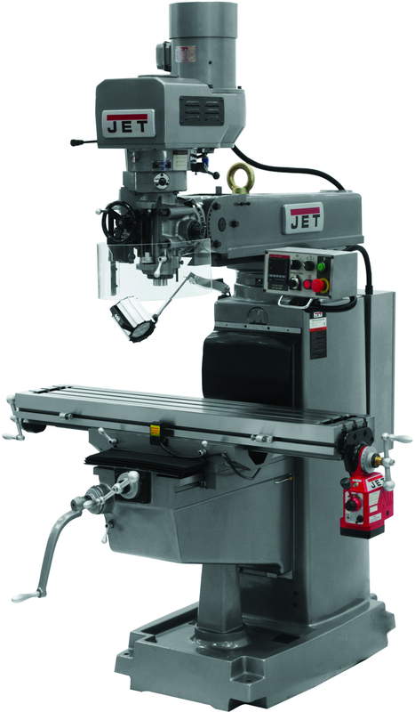 JTM-1050EVS2/230 Mill With 3-Axis Acu-Rite 300S DRO (Knee) With X, Y and Z-Axis Powerfeeds and Air Powered Draw Bar - First Tool & Supply