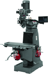 JTM-1 Mill With 3-Axis Newall DP700 DRO (Quill) With X and Y-Axis Powerfeeds - First Tool & Supply