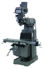 JTM-1050 Mill With 3-Axis Newall DP700 DRO (Quill) With X and Y-Axis Powerfeeds - First Tool & Supply