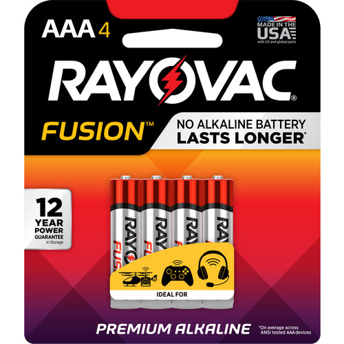 AAA Fusion Alkaline Batteries-4Pk - First Tool & Supply