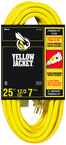 Yellow Jacket Extension Cord - 25' Extra Heavy Duty 1-Outlet (Powerlite) - First Tool & Supply