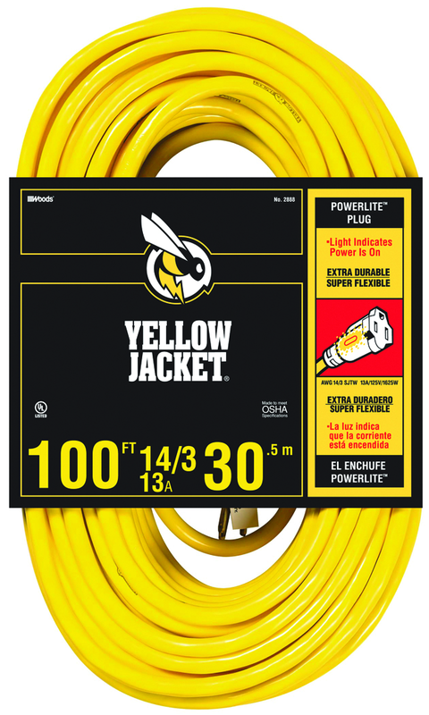 Extension Cord - 100' Heavy Duty 1-Outlet (Powerlite) - First Tool & Supply