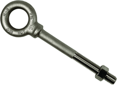 316 Stainless Steel Plain Pattern Nut Eye Bolt - 3/8-16 Thread; 3/4" Eye Dia. - First Tool & Supply