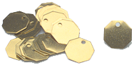 Tool Room Checks - 1-1/64" Octagon Brass - Pkg 100 - First Tool & Supply