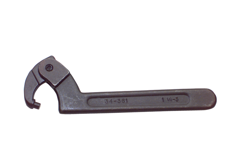 2 to 4-3/4'' Dia. Capacity - 10-1/2'' OAL - Adjustable Pin Spanner Wrench - First Tool & Supply