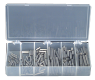 Dowel Pin Assortment - Alloy Steel - 1/16 thru 1/4 Dia - First Tool & Supply