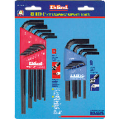 22 Pieces-0.050″-3/8″ & 1.5-10 mm Long & Short Arm Style - Hex Key Set - First Tool & Supply