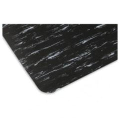 4' x 60' x 1/2" Thick Marble Pattern Mat - Black/White - First Tool & Supply