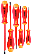 Bondhus Set of 6 Slotted & Phillips Tip Insulated Ergonic Screwdrivers. Impact-proof handle w/hanging hole. - First Tool & Supply