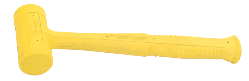 32 oz Dead Blow Hammer - Coated Steel Handle; 2-1/4'' Head Diameter - First Tool & Supply