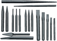 Snap-On/Williams 17 Piece Punch & Chisel Set -- #PC17; 1/8 to 1/2 Punches; 5/16 to 3/8 Chisels - First Tool & Supply